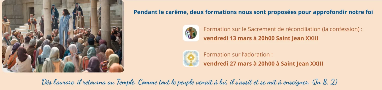 Formations pendant le carême 2026